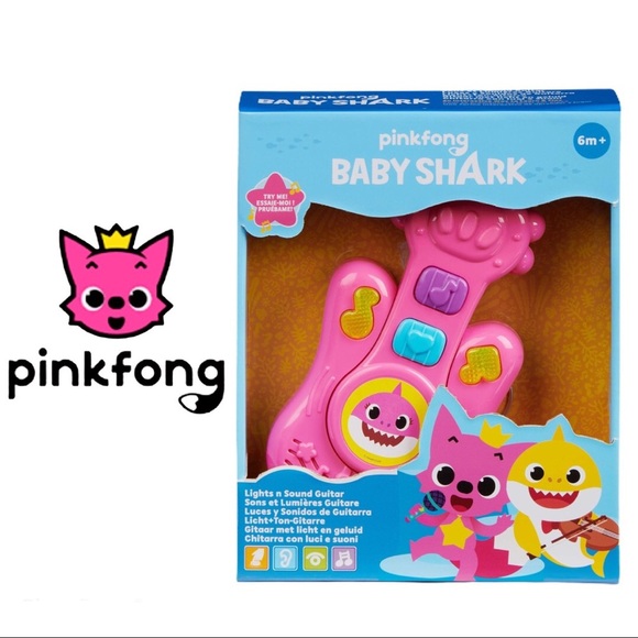 WowWee Pinkfong Baby Shark Lights N’ Sounds Guitar - Picture 1 of 9